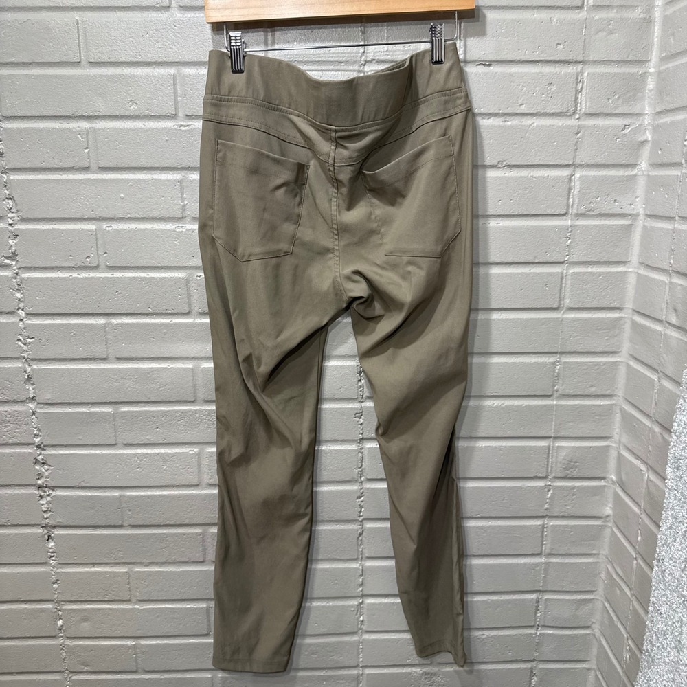 Toad&Co Flextime Moto Crop Pant Womens Taupe Brown 8 Tech Stretch Hiking Travel - Picture 4 of 9